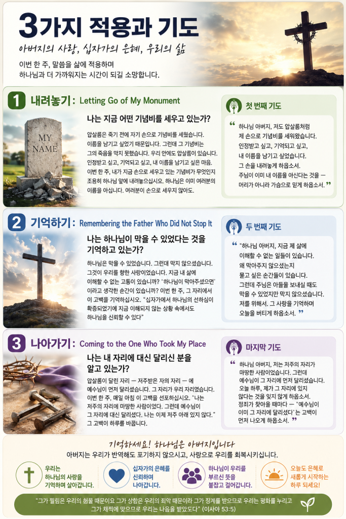 20260607 설교적용과 기도제목